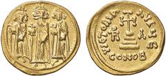 Byzantine coins BIZANTINE - Eraclio, Eraclio Costantino e Eraclona (638-641) - Solido Ratto 1496 e 1498; Sear 764 (AU g. 4,43) BB+/qSPL