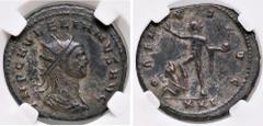 Roman Empire coins ROMANE IMPERIALI - Aureliano (270-275) - Antoniniano MI Sigillata Classical Coin Grading VF35 BB+