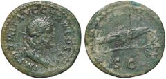 Roman Empire coins ROMANE IMPERIALI - Domiziano (81-96) - Semisse (AE g. 4,25) BB+