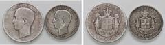 Foreign coins ESTERE - GRECIA - Giorgio I (1863-1913) - 2 Dracme 1873 A Kr. 39 R AG Assieme a dracma 1873 A (MB-BB) - Lotto di 2 monete MB Assieme a dracma 1873 A (MB-BB) - Lotto di 2 monete