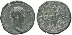 Roman Empire coins ROMANE IMPERIALI - Adriano (117-138) - Dupondio C. 818 (AE g. 13,44) BB+/qSPL