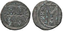 Byzantine coins BIZANTINE - Leone III e Costantino V (720-741) - Follis Sear 1516 (AE g. 5,86)Tipo stretto BB+ Tipo stretto -