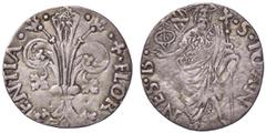 Italian coins ZECCHE ITALIANE - FIRENZE - Repubblica (1189-1532) - Grosso da 6 soldi (1487 - I semestre) Bern. 3345; MIR 64/8 R (AG g. 1,75)Bertoldo di Bartolomeo di Bertoldo di Filippo Corsini - stem