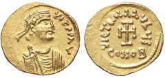 Byzantine coins BIZANTINE - Costantino IV (681-685) - Tremisse Ratto 1671/1672; Sear 1162 (AU g. 1,48) qSPL/SPL
