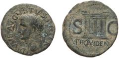 Roman Empire coins ROMANE IMPERIALI - Augusto (27 a.C.-14 d.C.) - Dupondio (Restituzione di Tiberio) C. 228; RIC 81 (AE g. 10,99) qBB