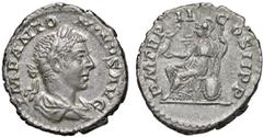 Roman Empire coins ROMANE IMPERIALI - Elagabalo (218-222) - Denario C. 142; RIC 16 (AG g. 3,42) qSPL