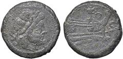 Roman Republic coins ROMANE REPUBBLICANE - ANONIME - Monete con simboli o monogrammi (211-170 a.C.) - Semisse Cr. 141/3 (AE g. 14,01) qBB