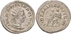Roman Empire coins ROMANE IMPERIALI - Filippo II (247-249) - Antoniniano - Busto radiato e drappeggiato a d. /R Filippo padre e figlio seduti a s. su sedia curule C. 17; RIC 230 (AG g. 4,09) qSPL