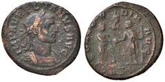 Roman Empire coins ROMANE IMPERIALI - Aureliano (270-275) - Asse - Busto laureato e corazzato a d. /R Aureliano e Severina affrontati si danno la mano; tra di loro la testa del Sole C. 35 (12 Fr.) (AE
