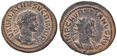Roman Empire coins ROMANE IMPERIALI - Vaballato e Aureliano - Antoniniano - Busto di Vaballato laureato e drappeggiato a d. /R Busto di Aureliano radiato e corazzato a d. C. 1 (MI g. 2,86) BB+