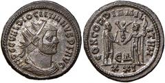 Roman Empire coins ROMANE IMPERIALI - Diocleziano (284-305) - Antoniniano - Busto radiato e corazzato a d. /R Diocleziano stante a d. riceve una Vittoria da Giove C. 34; RIC 15a (MI g. 3,81) SPL+