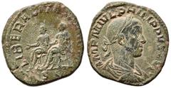 Roman Empire coins ROMANE IMPERIALI - Filippo II (247-249) - Sesterzio - Busto laureato a d. /R Filippo padre e figlio seduti a s. su sedia curule C. 18 (AE g. 16,39) qSPL