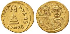 Byzantine coins BIZANTINE - Eraclio e Eraclio Costantino (613-638) - Solido - I busti coronati di fronte /R Croce su tre gradini Ratto 1369/1370; Sear 749 (AU g. 4,38) SPL/SPL+