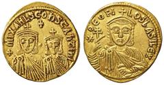 Byzantine coins BIZANTINE - Teofilo (829-832) - Solido (Costantinopoli) - Busto di fronte /R Busti di Michele II e Costantino Ratto 1834; Sear 1653 R (AU g. 4,4) bel BB