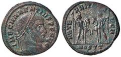 Roman Empire coins ROMANE IMPERIALI - Massenzio (306-312) - Follis (Ostia) - Testa laureata a d. /R Castore e Polluce affrontati con scettro tengono il loro cavallo per le briglie C. 5 (MI g. 5,44) Se