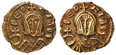Byzantine coins BIZANTINE - Teofilo (829-832) - Semisse (Siracusa) - Busto di fronte /R Busto di fronte Sear 1678 (AU g. 1,75) qSPL