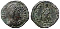 Roman Empire coins ROMANE IMPERIALI - Elena (madre di Costantino I) - AE 3 (Heraclea) - Busto diademato e drappeggiato a d. /R La Sicurezza stante a s. con un ramo nella d. e alza il vestito con la s.