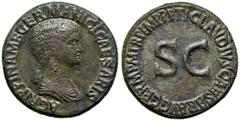 Roman Empire coins ROMANE IMPERIALI - Agrippina Madre (moglie di Germanico e madre di Caligola) - Sesterzio - Busto drappeggiato a d. /R Scritta nel campo C. 3 (8 Fr.); RIC 102 (AE g. 26,45) Ritocchi 