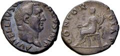 Roman Empire coins ROMANE IMPERIALI - Vitellio (69) - Denario - Testa laureata a d. /R La Concordia seduta a s. con patera e cornucopia C. 21; RIC R2 (AG g. 3,09) Bella patina qSPL/BB+.