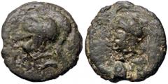 Roman Republic coins ROMANE REPUBBLICANE - AES GRAVE - Roma (289-225 a.C.) - Semisse - Testa di Marte a s., sotto S /R Testa di Venere a s. Cr. 14/2; Mont. 461 (AE g. 155,45) MB