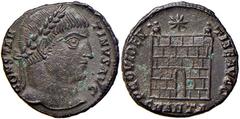 Roman Empire coins ROMANE IMPERIALI - Costantino I (306-337) - Follis ridotto (Antiochia) - Testa laureata a d. /R Porta da campo sormontata da due torri e una da una stella C. 454 (MI g. 3,02) SPL