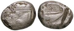 Greek coins GRECHE - LYCIA - Phaselis - Statere - Prua di nave a d. /R Poppa di nave a d. Sear 5333 (AG g. 10,9) Tacca al R/ MB/qBB.