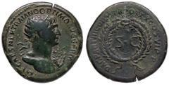 Roman Empire coins ROMANE IMPERIALI - Traiano (98-117) - Semisse - Busto radiato a d. /R SC entro corona C. 122 (AE g. 8,26) BB.