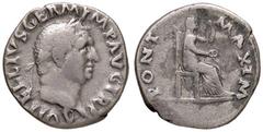 Roman Empire coins ROMANE IMPERIALI - Vitellio (69) - Denario - Testa laureata a d. /R Vesta velata seduta a d. con patera e scettro C. 72; RIC R20 (AG g. 3,32) BB/qBB.