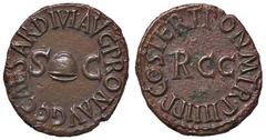 Roman Empire coins ROMANE IMPERIALI - Caligola (37-41) - Quadrante - Pileo /R RCC entro scritta circolare C. 7 (AE g. 2,28) qSPL.
