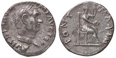 Roman Empire coins ROMANE IMPERIALI - Vitellio (69) - Denario - Testa laureata a d. /R Vesta velata seduta a d. con patera e scettro C. 72; RIC R20 (AG g. 2,8) BB+.