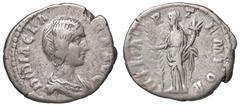 Roman Empire coins ROMANE IMPERIALI - Didia Clara (figlia di Didio Giuliano) - Denario - Busto drappeggiato a d. /R L'Allegria stante a s. con palma e cornucopia C. 3 (300 Fr.); RIC 10 (AG g. 3,09) qB