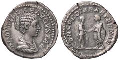 Roman Empire coins ROMANE IMPERIALI - Plautilla (moglie di Caracalla) - Denario - Busto a d. /R Caracalla e Plautilla affrontati si danno la mano C. 10; RIC 361 (AG g. 3,2) BB+/BB.