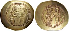 Byzantine coins BIZANTINE - Costantino X (1059-1067) - Histamenon - Costantino stante di fronte con labaro e globo crucigero /R La Vergine nimbata incorona Costantino Ratto 2011; Sear 1848 (AU g. 4,33