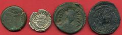 Lots LOTTI - Imperiali Antoniniano di Postumo, semisse repubblicano, follis di Giustiniano I e Maurizio Tiberio Lotto di 4 monete Lotto di 4 monete MB÷BB.