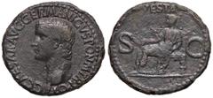Roman Empire coins ROMANE IMPERIALI - Caligola (37-41) - Asse - Testa a s. /R Vesta seduta a s. con patera e scettro C. 27; RIC 38 (AE g. 10,71) Ritocchi Ritocchi BB-SPL.
