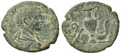 Roman Empire coins ROMANE IMPERIALI - Caracalla (198-217) - Semisse - Busto drappeggiato a d. /R Strumenti sacrificali C. 586 var. (AE g. 6,07) qBB.