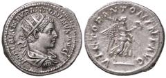 Roman Empire coins ROMANE IMPERIALI - Elagabalo (218-222) - Antoniniano - Busto radiato e drappeggiato a d. /R La Vittoria andante a d. con corona e palma C. 291; RIC 155 (AG g. 5,12) SPL/qSPL.