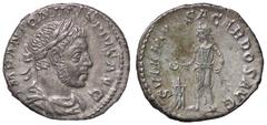 Roman Empire coins ROMANE IMPERIALI - Elagabalo (218-222) - Denario - Busto laureato e drappeggiato a d. /R Elagabalo stante a s. presso un tripode acceso con ramo e patera, nel campo una stella C. 27