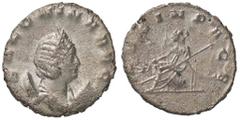 Roman Empire coins ROMANE IMPERIALI - Salonina (moglie di Gallieno) - Antoniniano - Busto diademato a d. su crescente /R Salonina seduta a s. con ramo e scettro C. 17 (MI g. 3,28) BB+/BB.