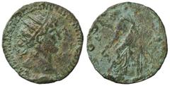 Roman Empire coins ROMANE IMPERIALI - Adriano (117-138) - Semisse - Busto radiato a d. /R Figura femminile seduta a s. (AE g. 4,2) qBB.