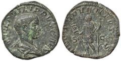 Roman Empire coins ROMANE IMPERIALI - Filippo II (247-249) - Sesterzio - Busto drappeggiato a d. /R Filippo stante a s. tra insegna e lancia rivolta a il basso C. 62 (AE g. 17,52) qSPL.