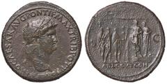 Roman Empire coins ROMANE IMPERIALI - Nerone (54-68) - Sesterzio - Testa laureata a d. con l'egida /R Nerone su palco a d. accompagnato da un prefetto arringa tre soldati che gli stanno di fronte C. 1