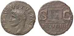 Roman Empire coins ROMANE IMPERIALI - Augusto (27 a.C.-14 d.C.) - Dupondio (Restituzione di Tiberio) - Testa radiata a s. /R Altare C. 228; RIC 81 (AE g. 9,82) BB/BB+