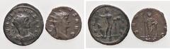 Roman Empire coins ROMANE IMPERIALI - Gallieno (253-268) - Antoniniano - Busto radiato e drappeggiato a d. /R La Libertà stante a s. con gambe incrociate appoggiata a una colonna con berretto e scettr