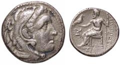 Greek coins GRECHE - RE DI MACEDONIA - Alessandro III (336-323 a.C.) - Dracma Sear 6731 var. (AG g. 4,06) BB+