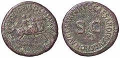 Roman Empire coins ROMANE IMPERIALI - Nerone e Druso Cesare (37-41) - Dupondio C. 2 (10 Fr.) (AE g. 15,66) qBB/BB