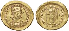 Roman Empire coins ROMANE IMPERIALI - Valentiniano III (425-455) - Solido (Costantinopoli) RIC 506 (AU g. 4,46) BB/BB+
