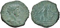 Roman Empire coins ROMANE IMPERIALI - Adriano (117-138) - Dupondio C. 179 (AE g. 9,43) Patina verde qBB Patina verde