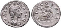 Roman Empire coins ROMANE IMPERIALI - Giulia Paola (moglie di Elagabalo) - Denario C. 6; RIC 211 (AG g. 2,95) qSPL/SPL