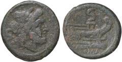 Roman Republic coins ROMANE REPUBBLICANE - ANONIME - Monete senza simboli (dopo 211 a.C.) - Semisse Cr. 56/3 (AE g. 12,53) qBB/BB